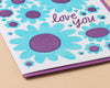 Floral Love You Letterpress Greeting Card