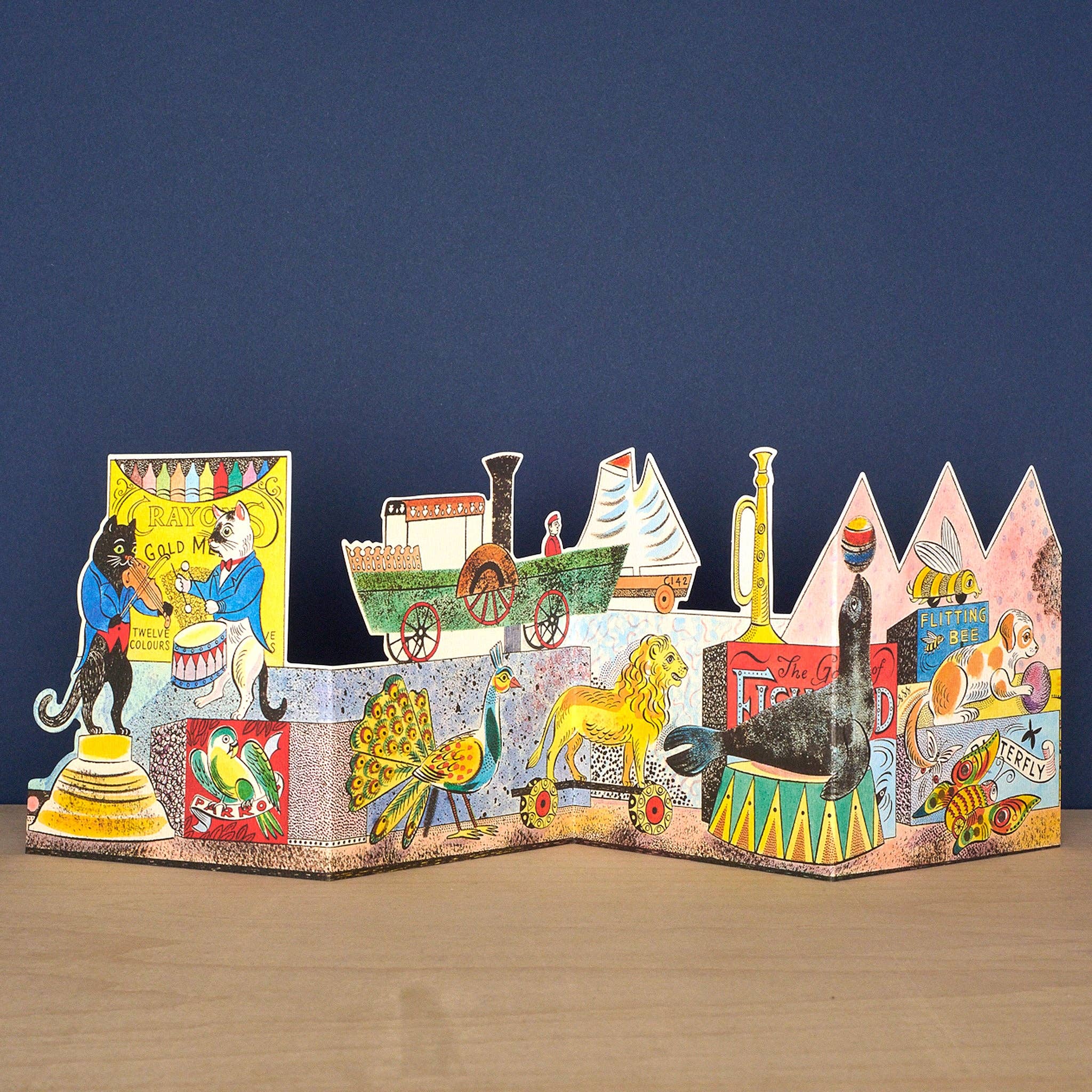 Die Cut Tin Toys, Cats To Dog Greeting Card