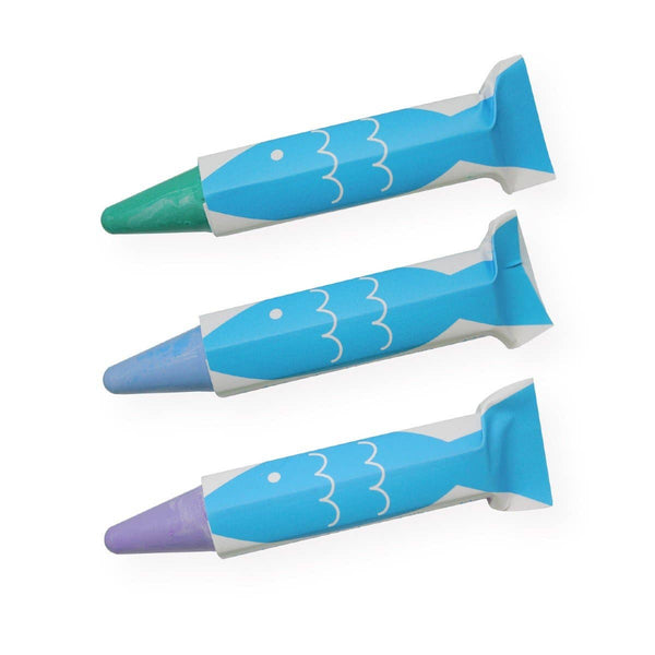 【Rice Wax】Kitpas Bath Crayons 3 colors - Fish