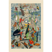 Postcard - bug orchestra by the French artist Samplerman