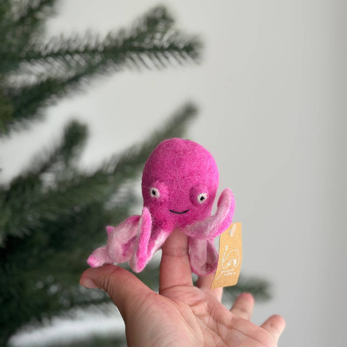 Octopus Finger Puppet: Magenta