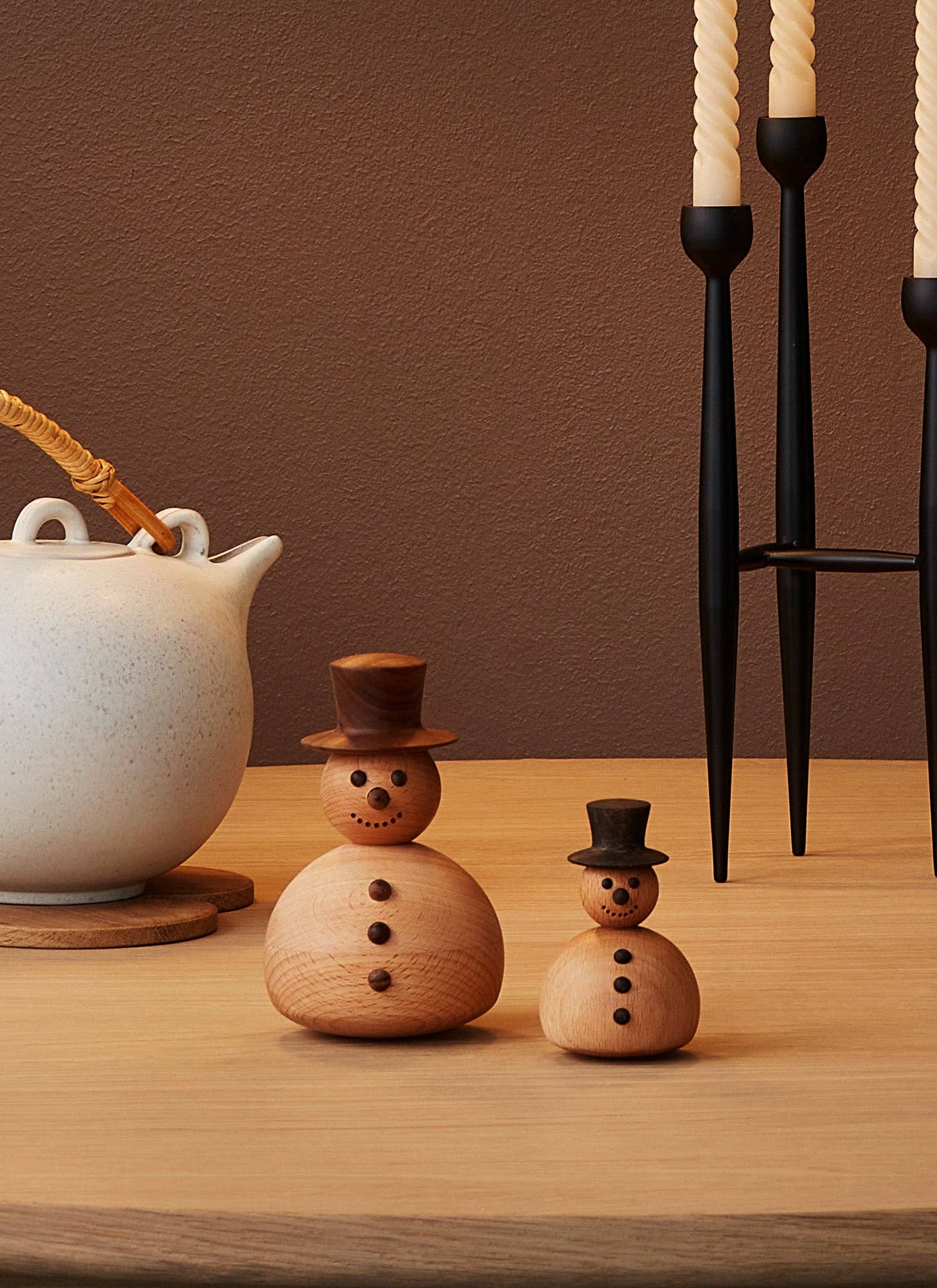"The Snowman" Wooden Figurine
