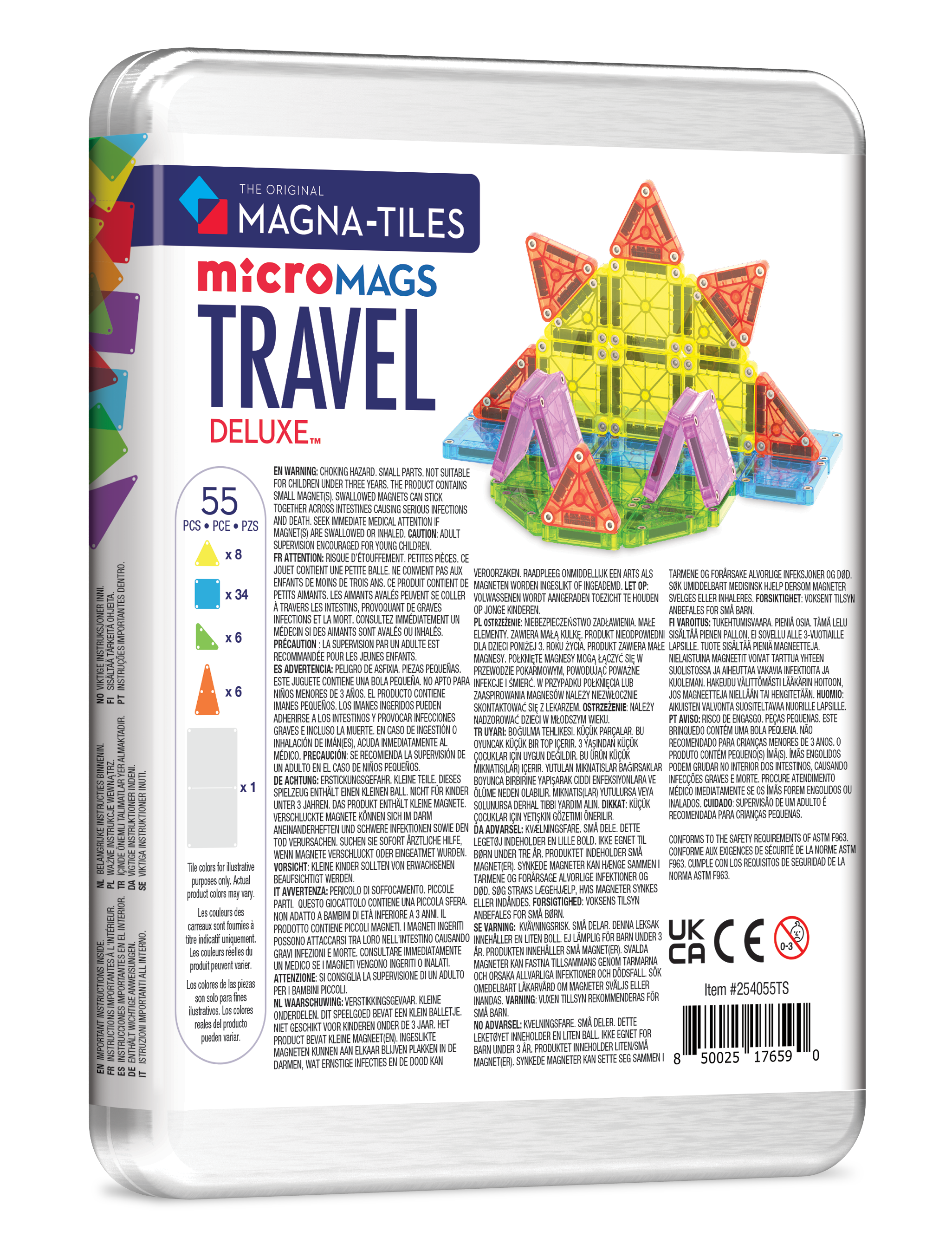 Magna-Tiles 55-Piece Travel Set