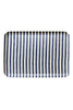 Linen Coated Tray White Blue Stripe  (L)