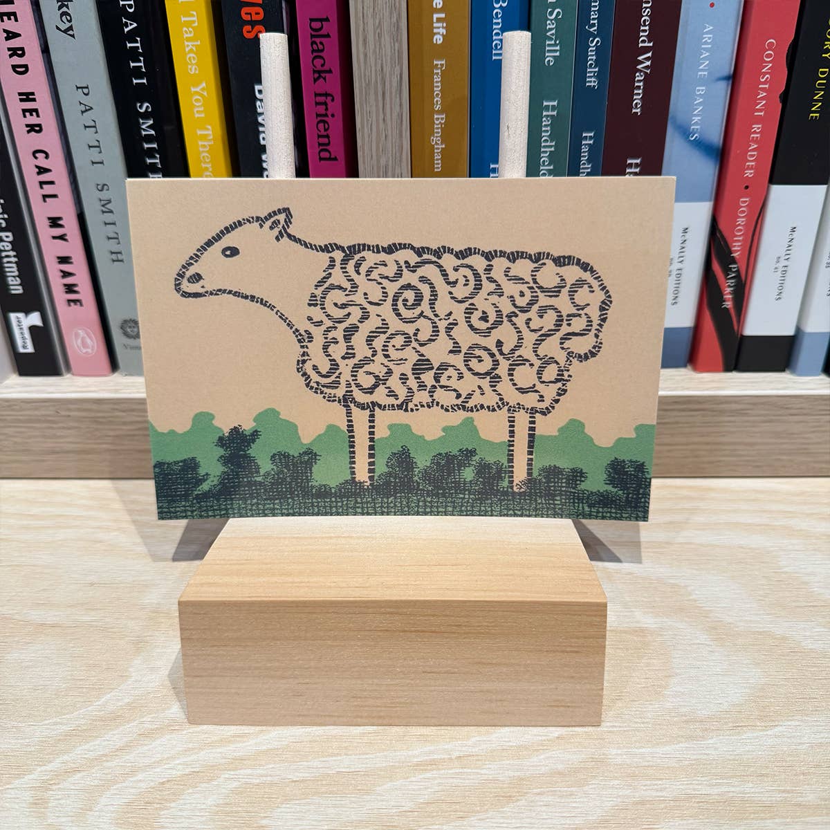 Postcard - vintage sheep illustration, 1930s