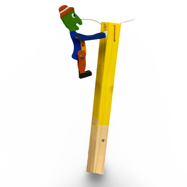 Folk Wooden Flap Jack Acrobat