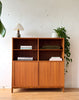 Danish Cabinet / Media Unit / Wall Unit With Tambour Doors In Teak Designed By Carlo Jensen