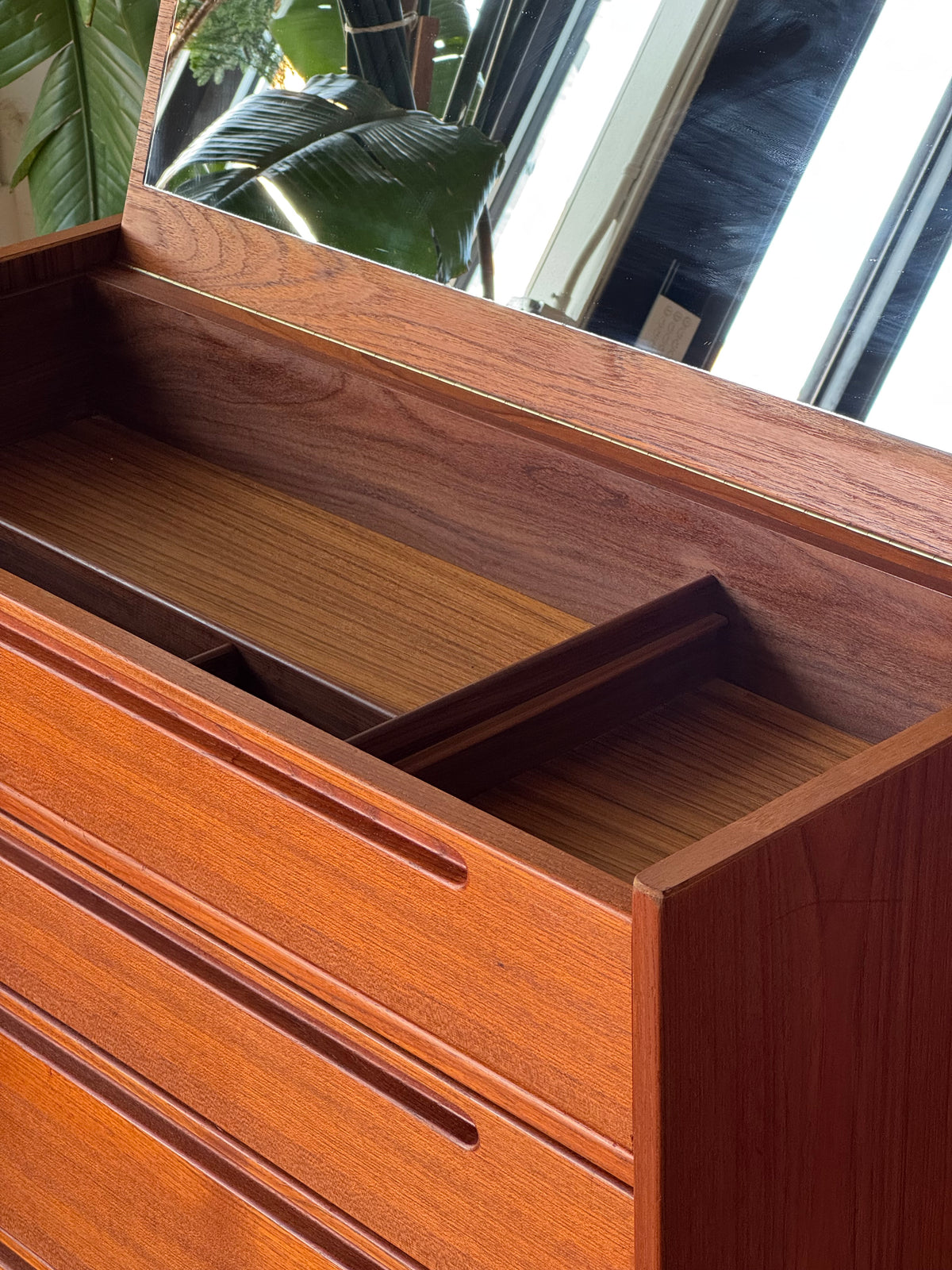Danish Teak Chest of Drawers / Vanity by Nils Jonsson