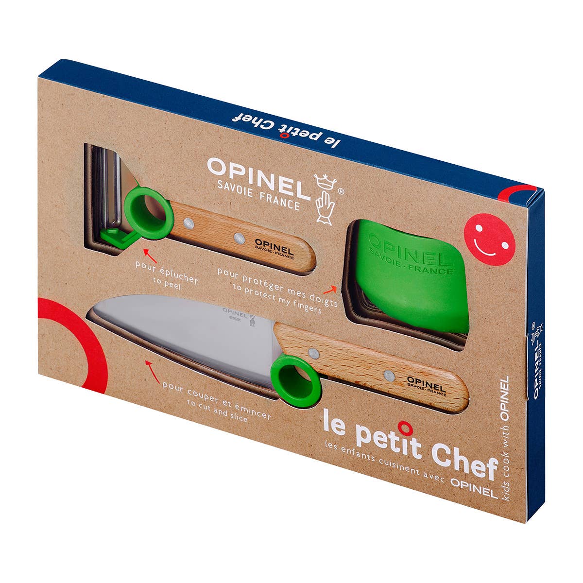 Le Petit Chef 3pc Knife Set: Green