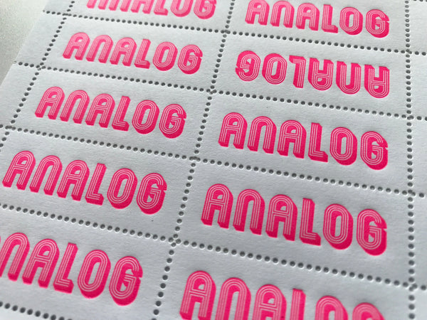 Analog - Dayglo Lick & Stick Stamps