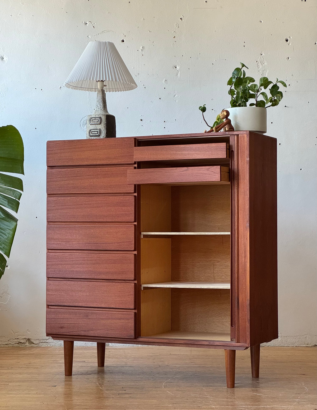 Danish Gentlemans | Wardrobe | Chest of Drawers in Teak with Tambour Door