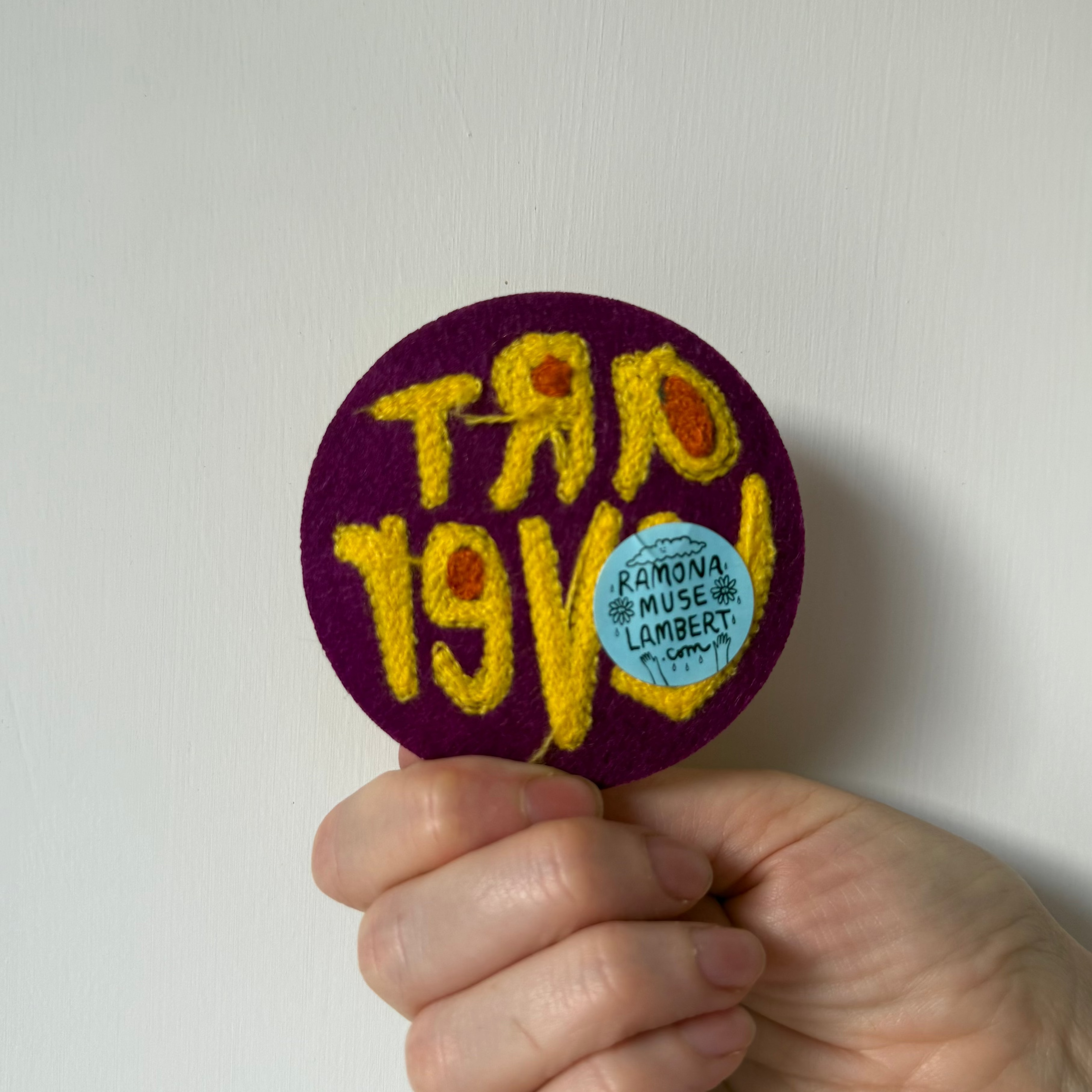 "Art Lover" Embroidered Patch