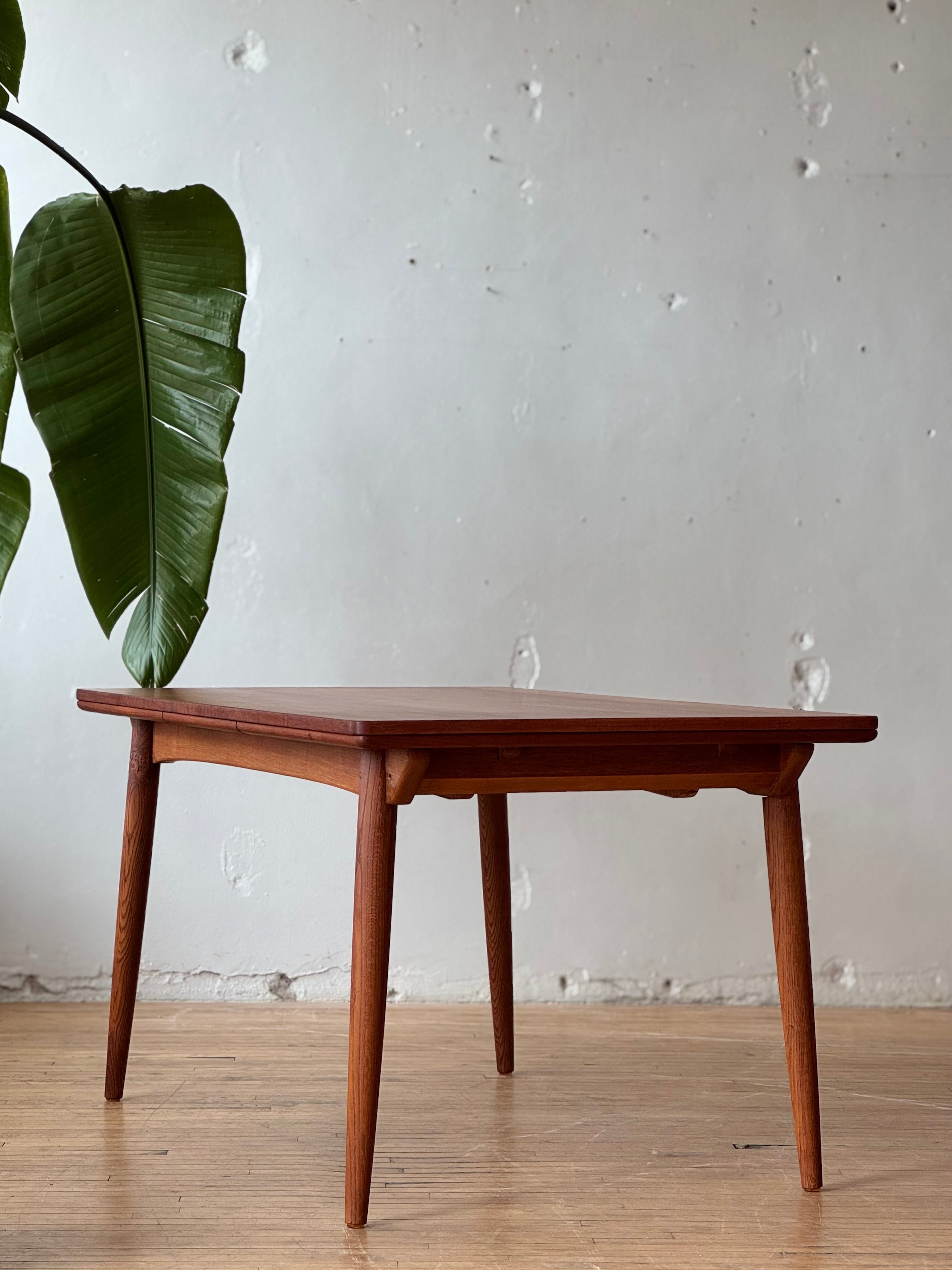 Danish Teak Draw Leaf Dining Table #2707