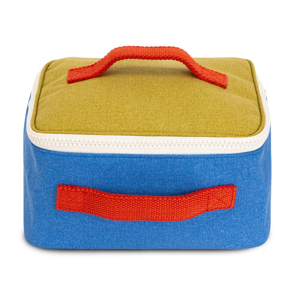 Square Lunch Bag: Cobalt Cactus