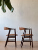 Danish Modern Side Chairs in Teak and Leather