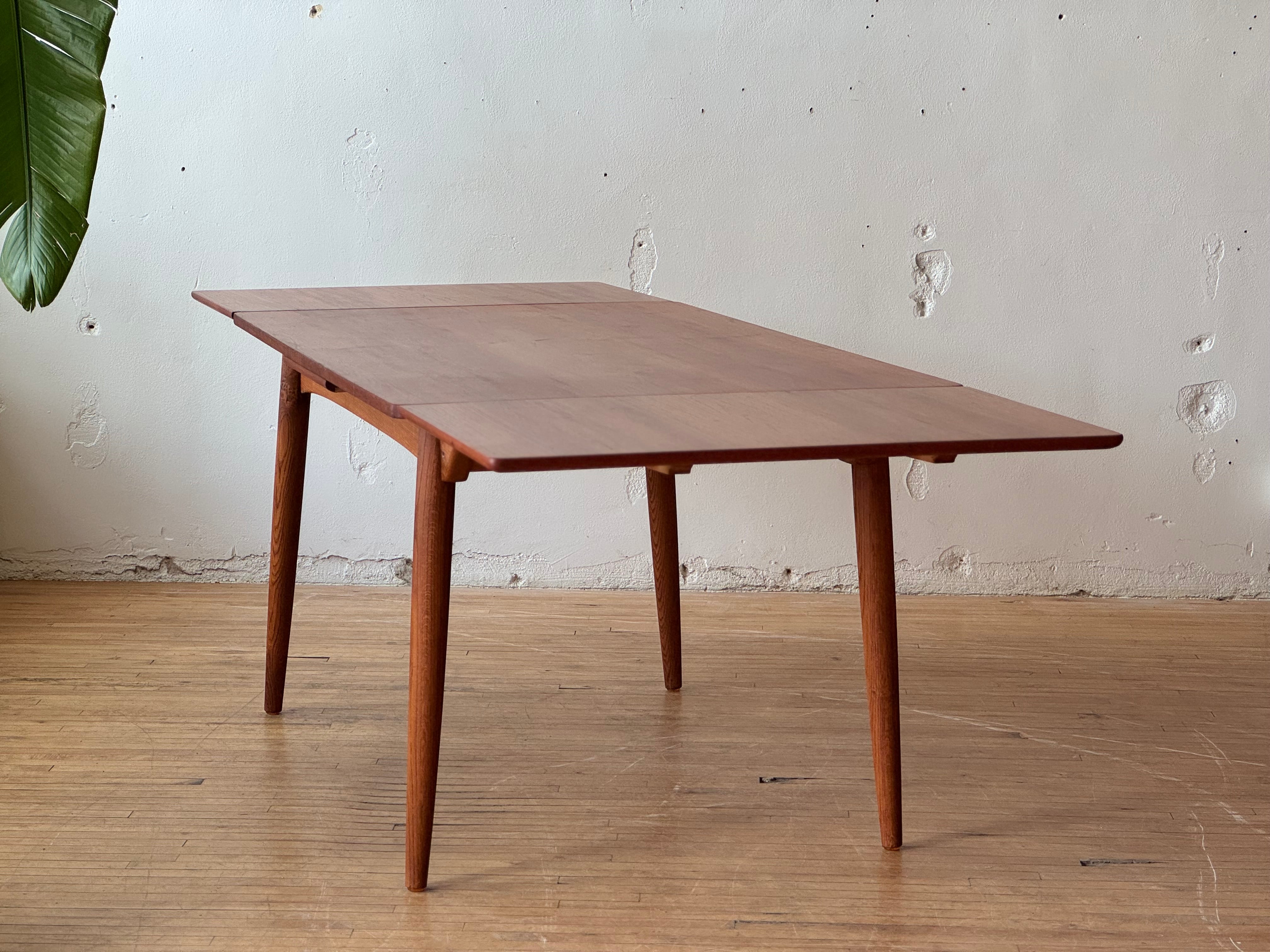 Danish Teak Draw Leaf Dining Table #2707