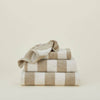 SIMPLE STRIPED TERRY TOWELS - IVORY/FLAX: HAND