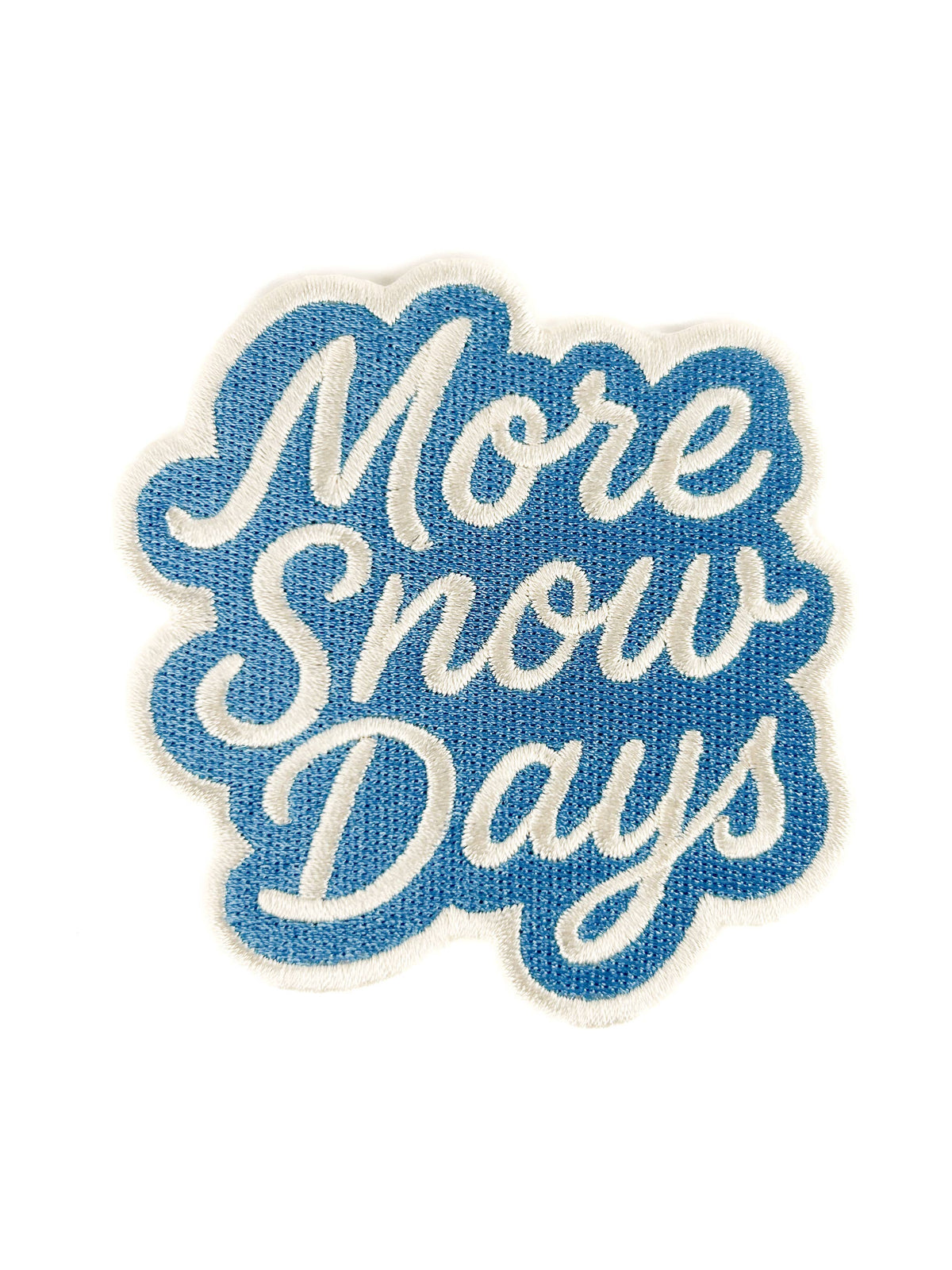More Snow Days Embroidered Iron-On Patch