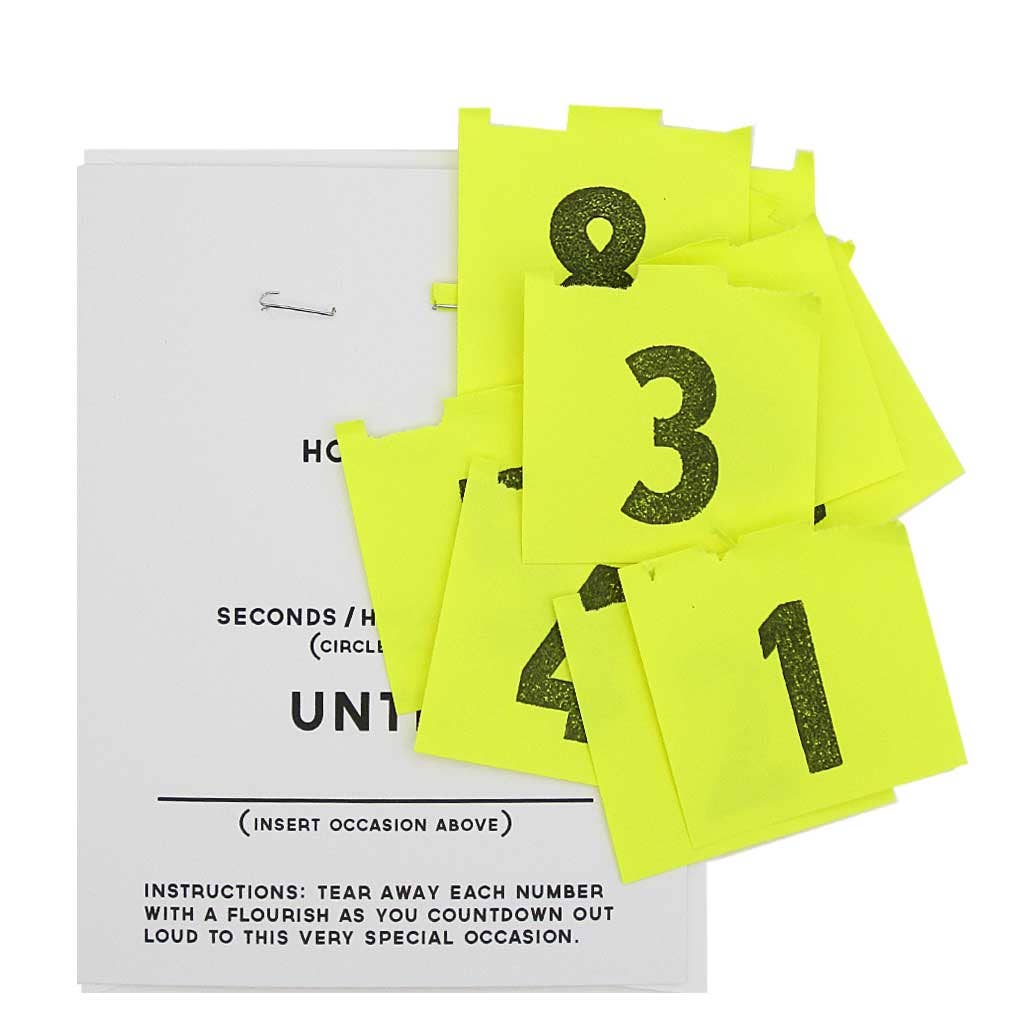 DIY Countdown Card w/ Tear Away Numbers