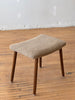 Danish Ottoman / Stool in Beige Shearling