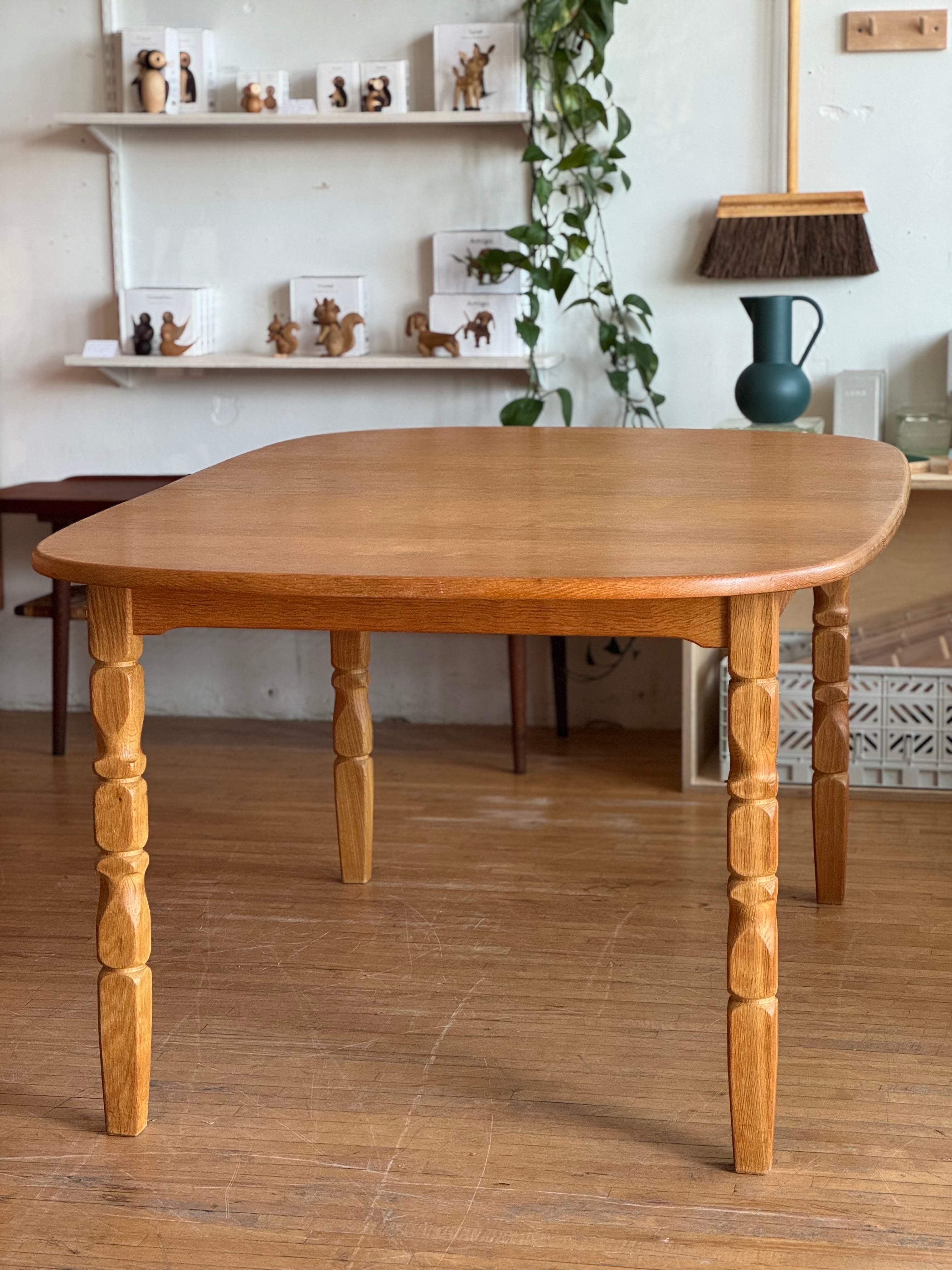 Danish Oak Dining Table By Henning Kjaernulf #1635