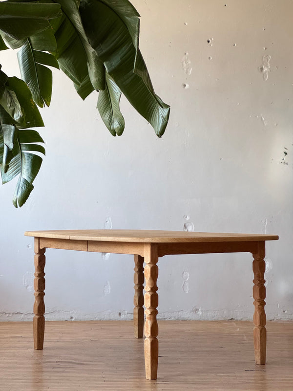 Danish Dining Table In Oak Designed By Henning Kjaernulf