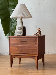 Mid-Century Walnut Nightstand / Side Table