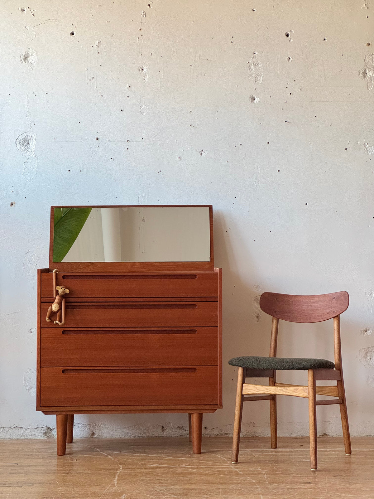 Danish Teak Chest of Drawers / Vanity by Nils Jonsson