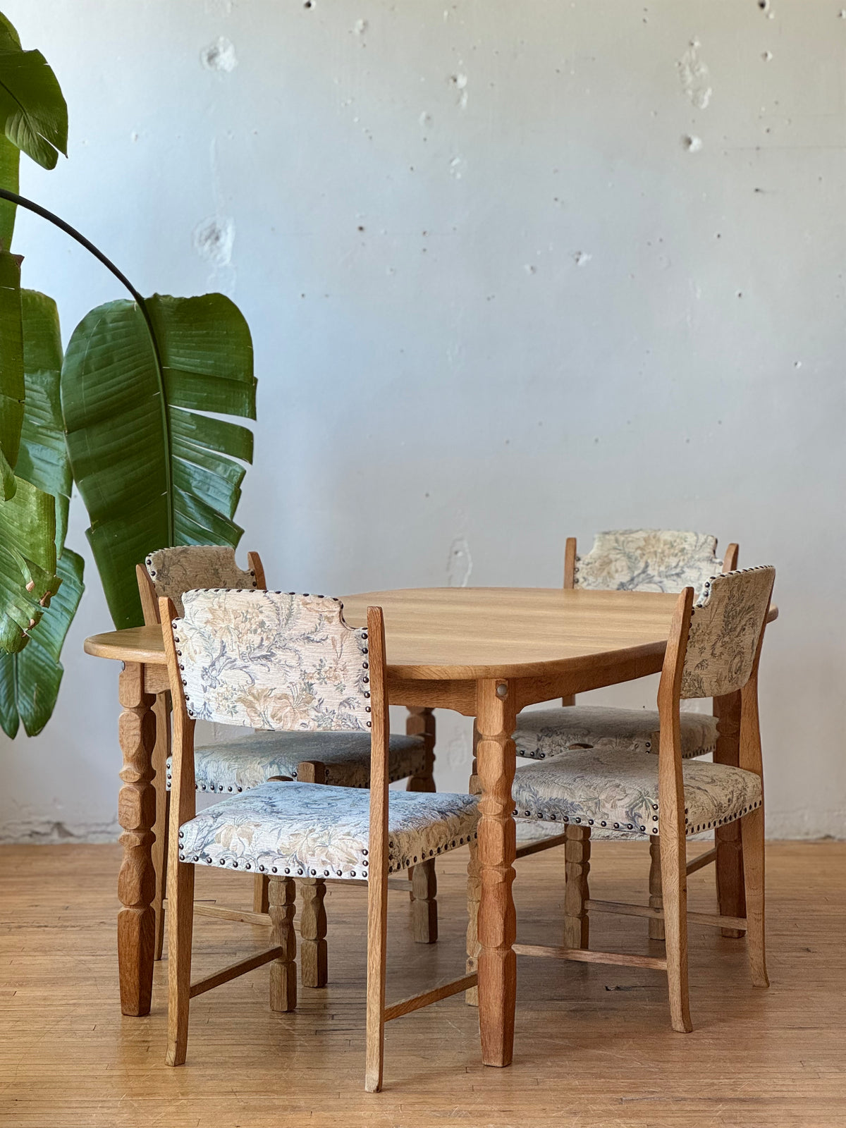 Set of Four Danish Dining Chairs in Oak by Henning Kjaernulf