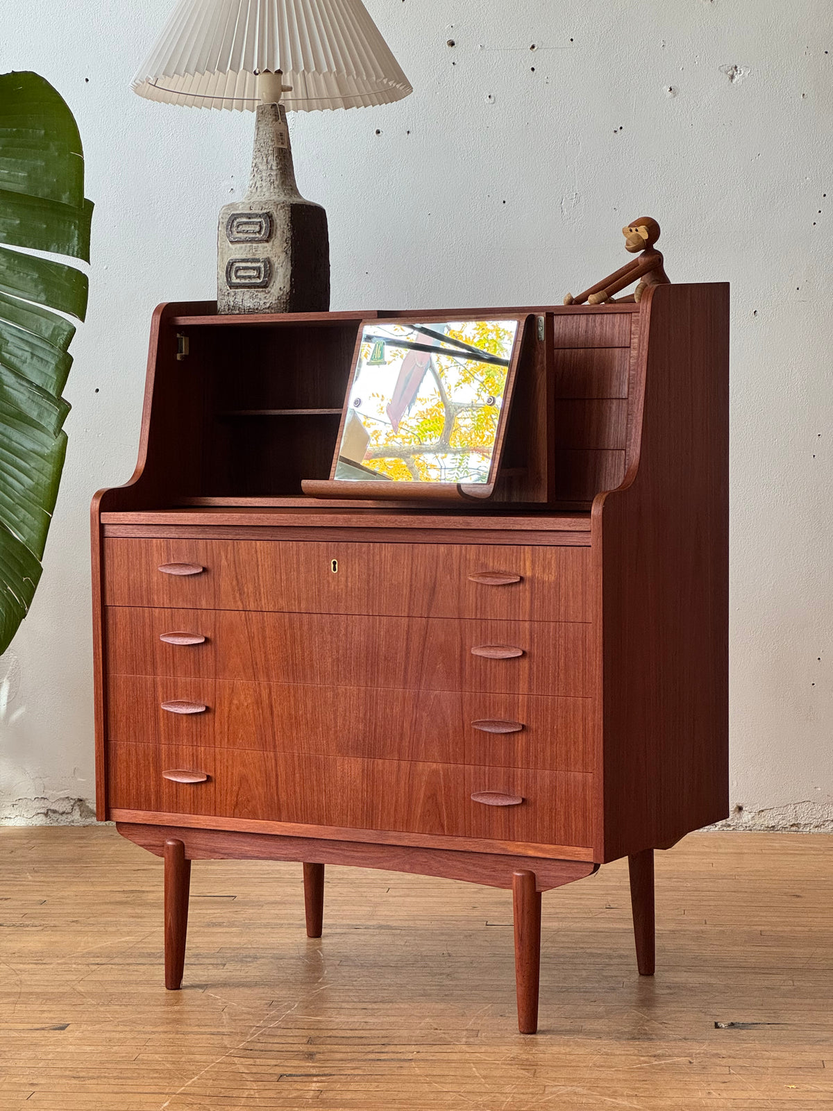Danish Secretary Desk / vanity in Teak #3329