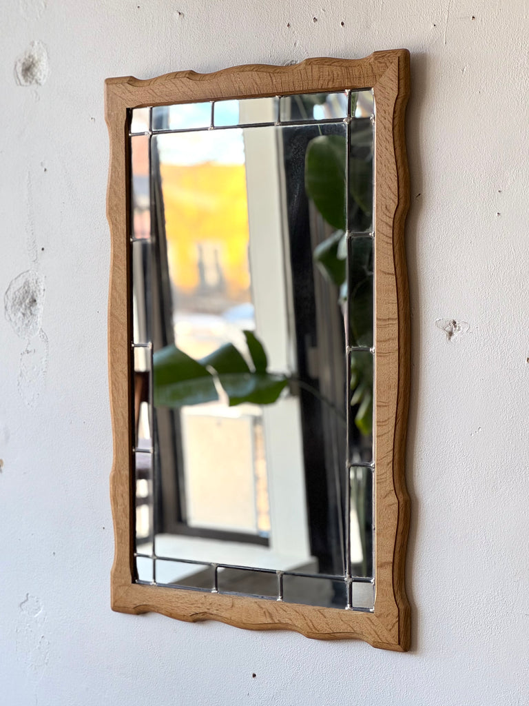 Danish Mirror In Oak Designed By Henning Kjaernulf #485