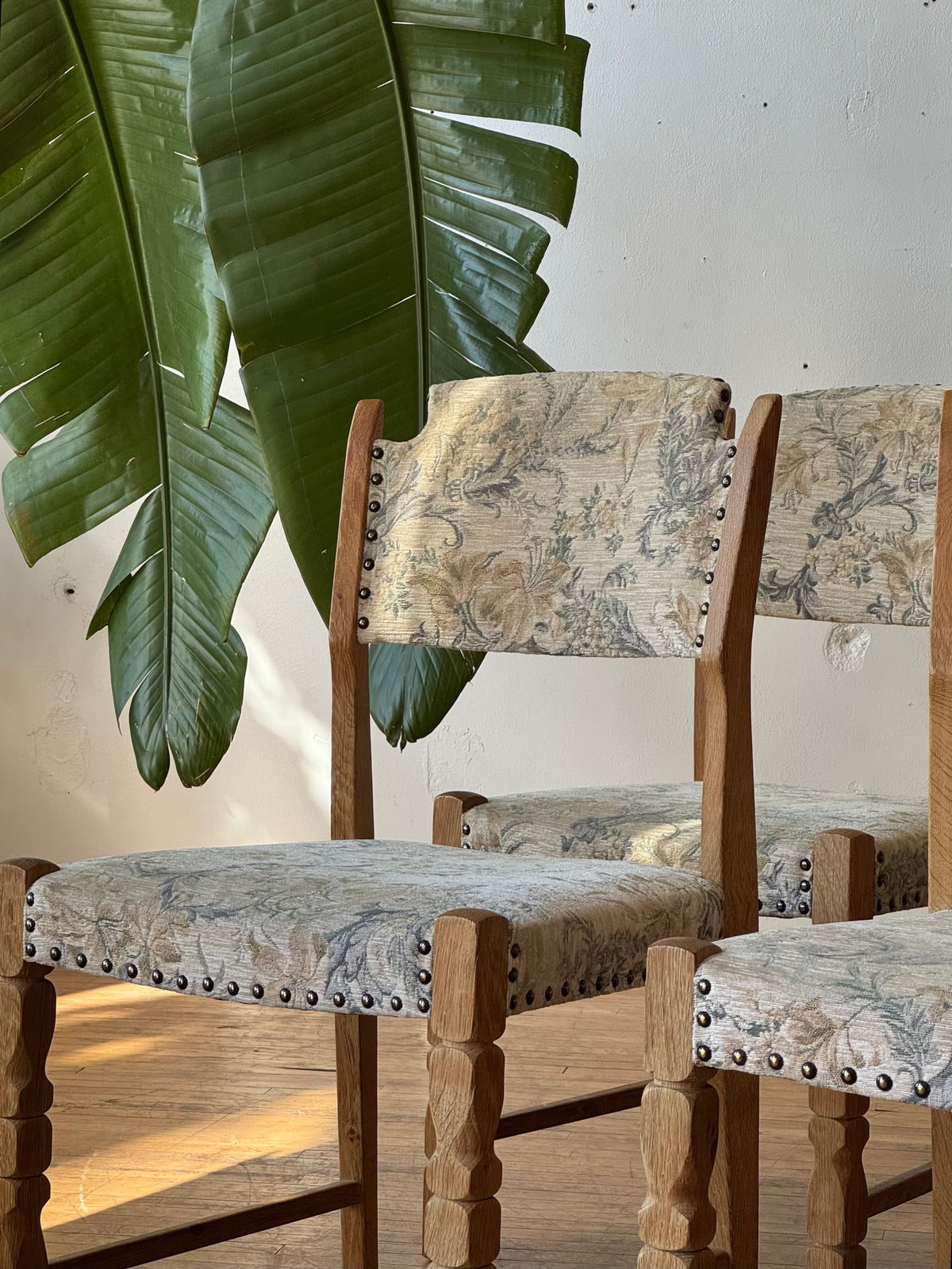 Set of Four Danish Dining Chairs in Oak by Henning Kjaernulf