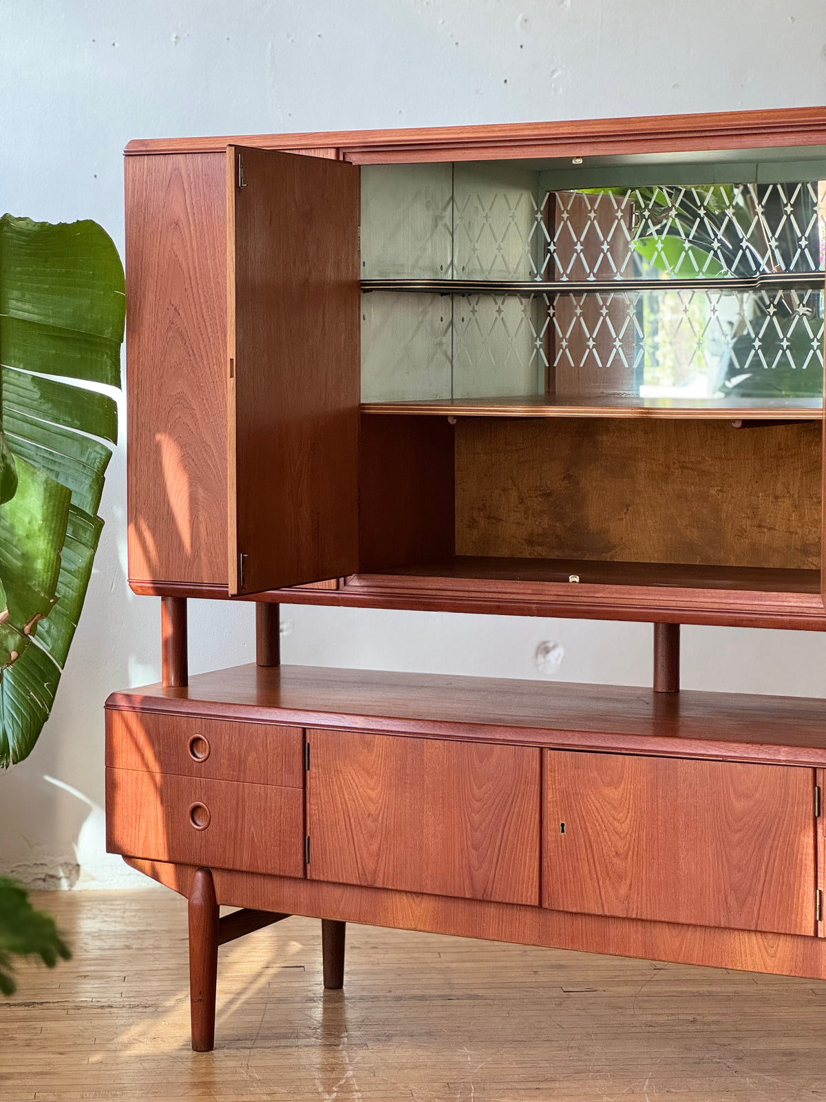 Danish Modern Highboard in Teak