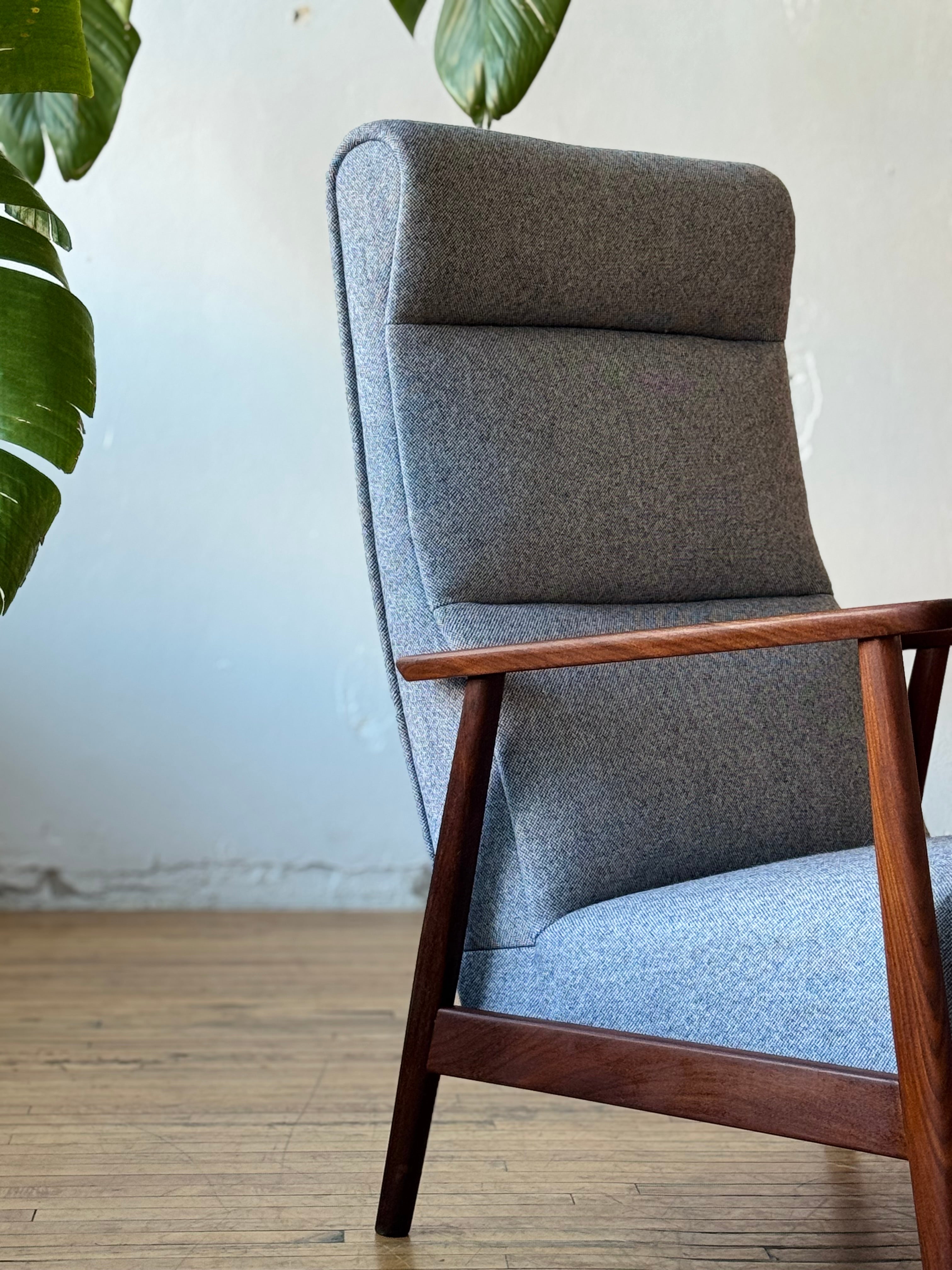 Danish Modern Lounge Chair in Teak/Wool