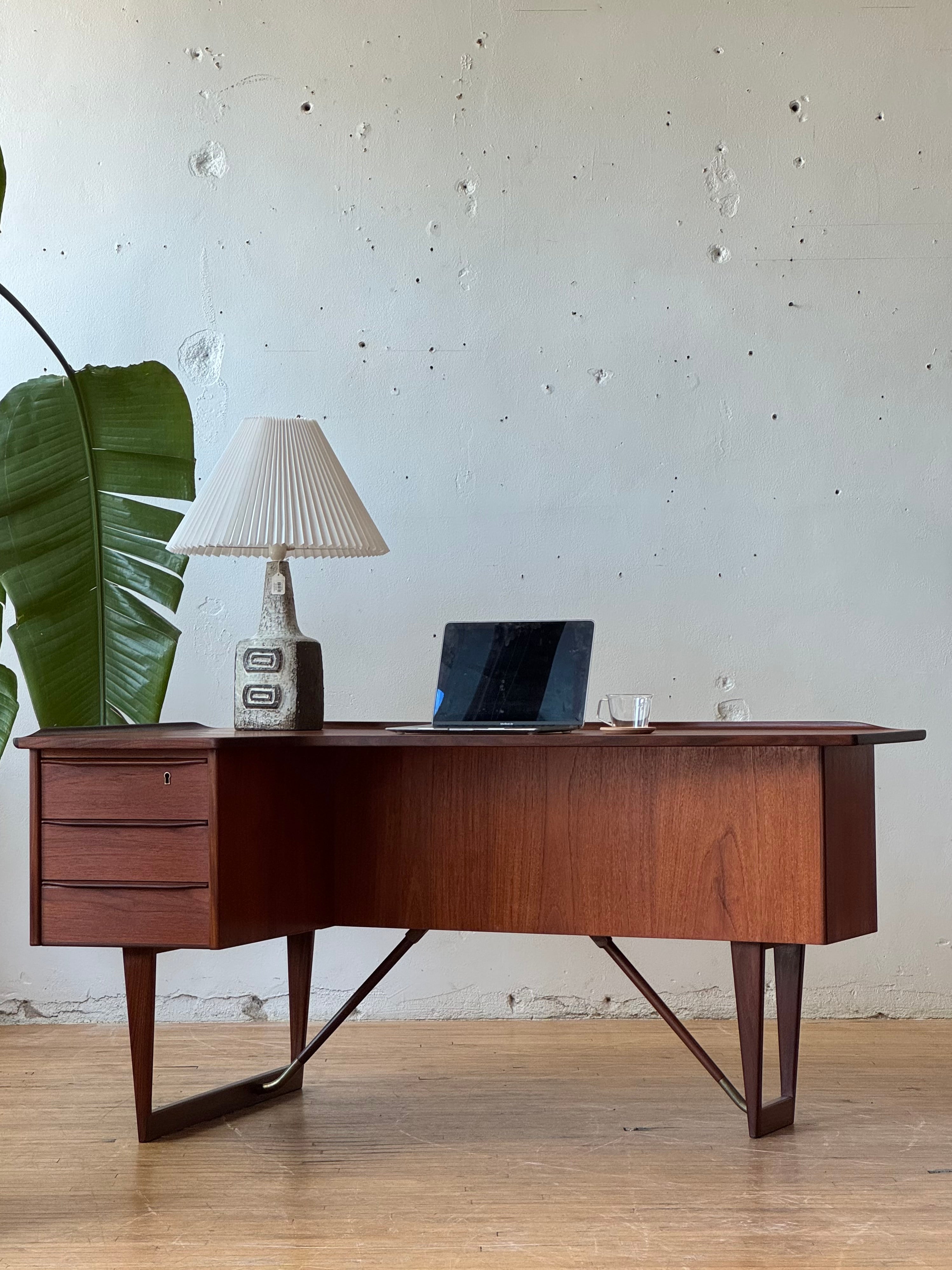 Danish Desk In Teak Designed by Peter Lovig Nielsen