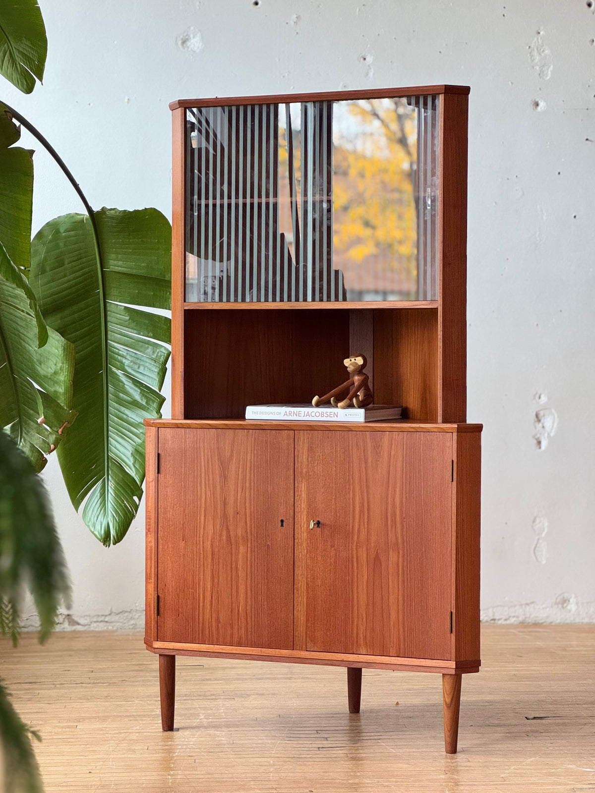Danish Teak Corner Cabinet #3601