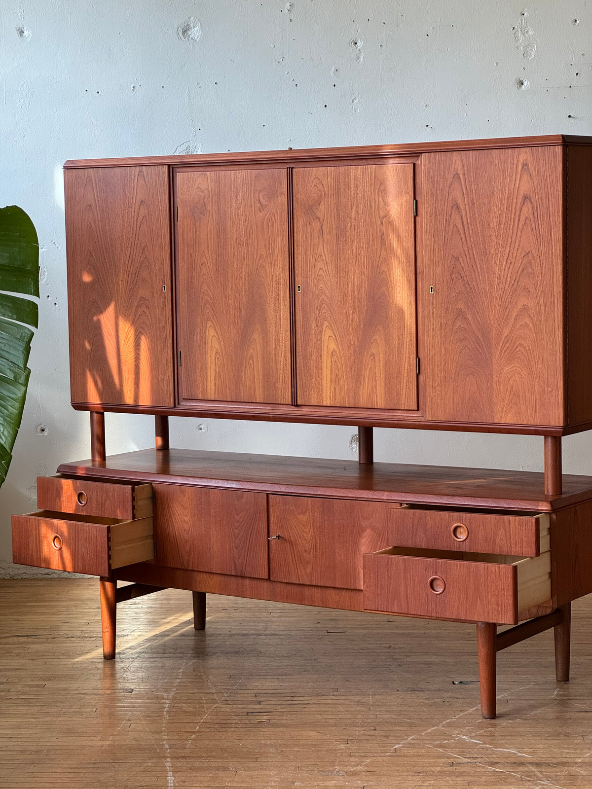 Danish Modern Highboard in Teak