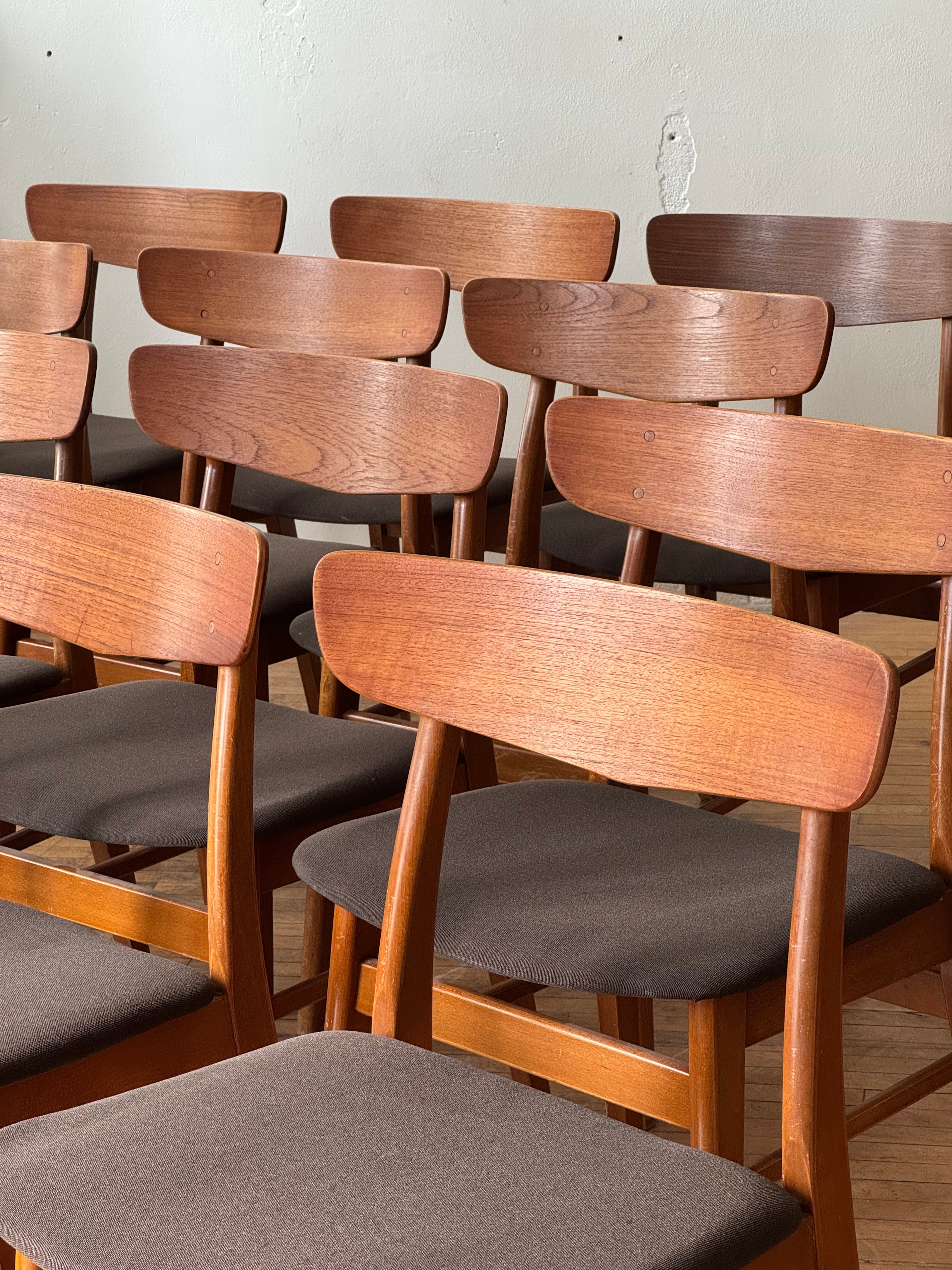 Teak & Beech Farstrup Møbler Dining Chairs - 12 Available #239784