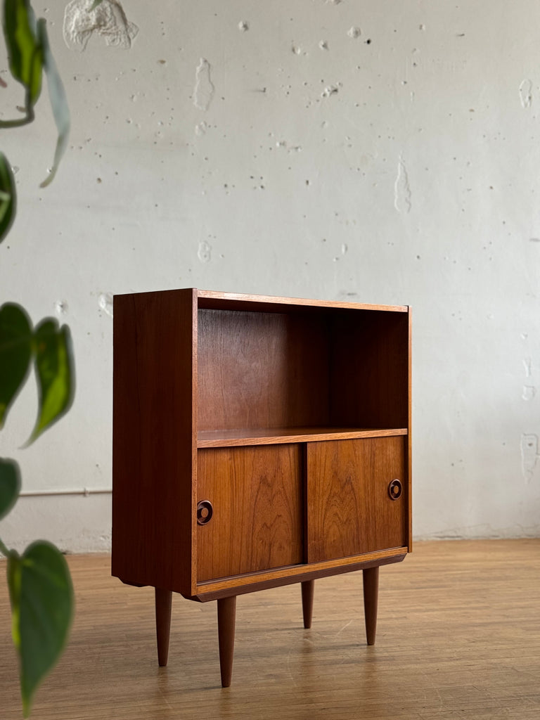 Teak Bookshelf / Two Door Slider