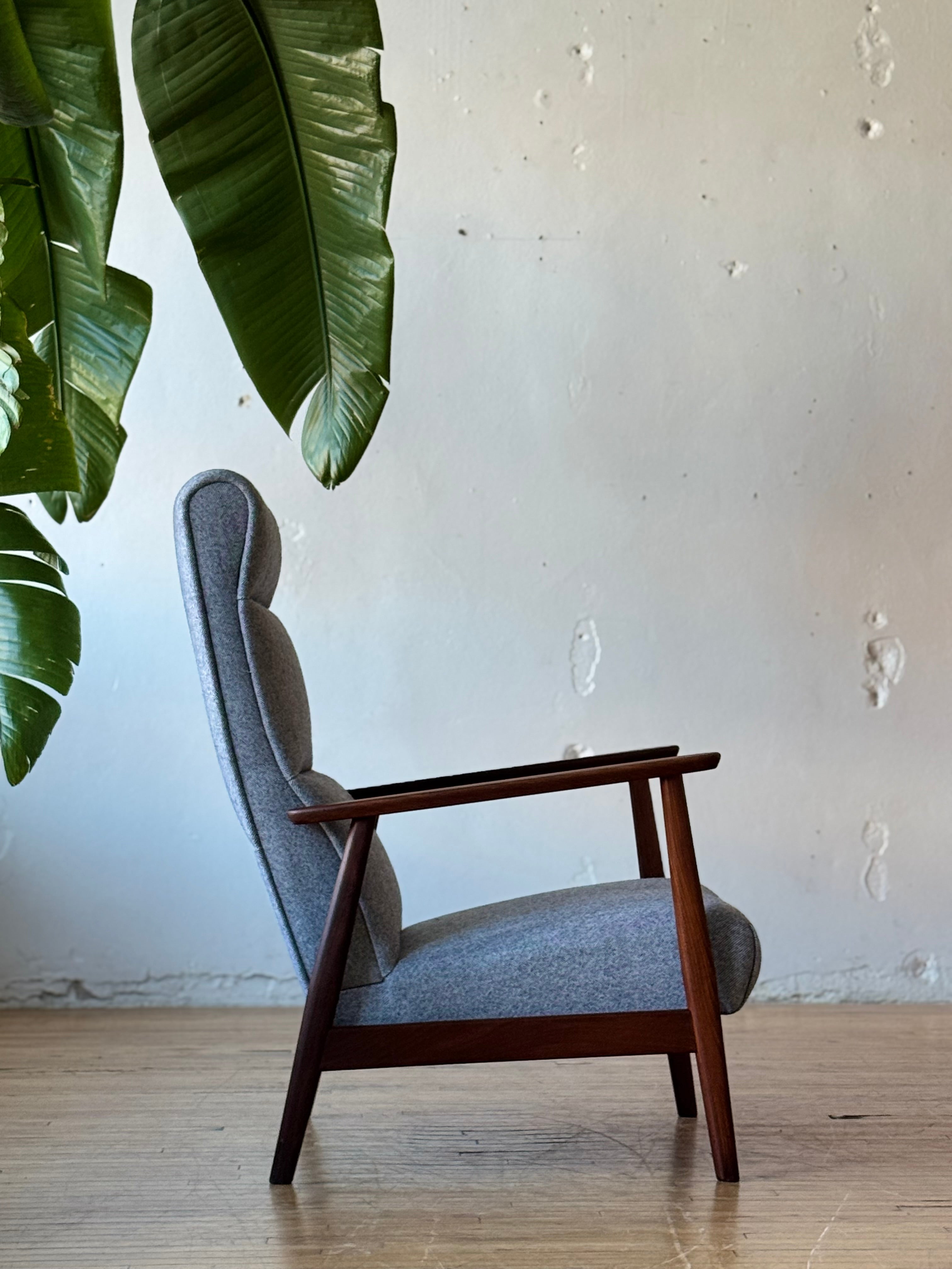 Danish Modern Lounge Chair in Teak/Wool