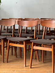 Teak & Beech Farstrup Møbler Dining Chairs - 12 Available #239784
