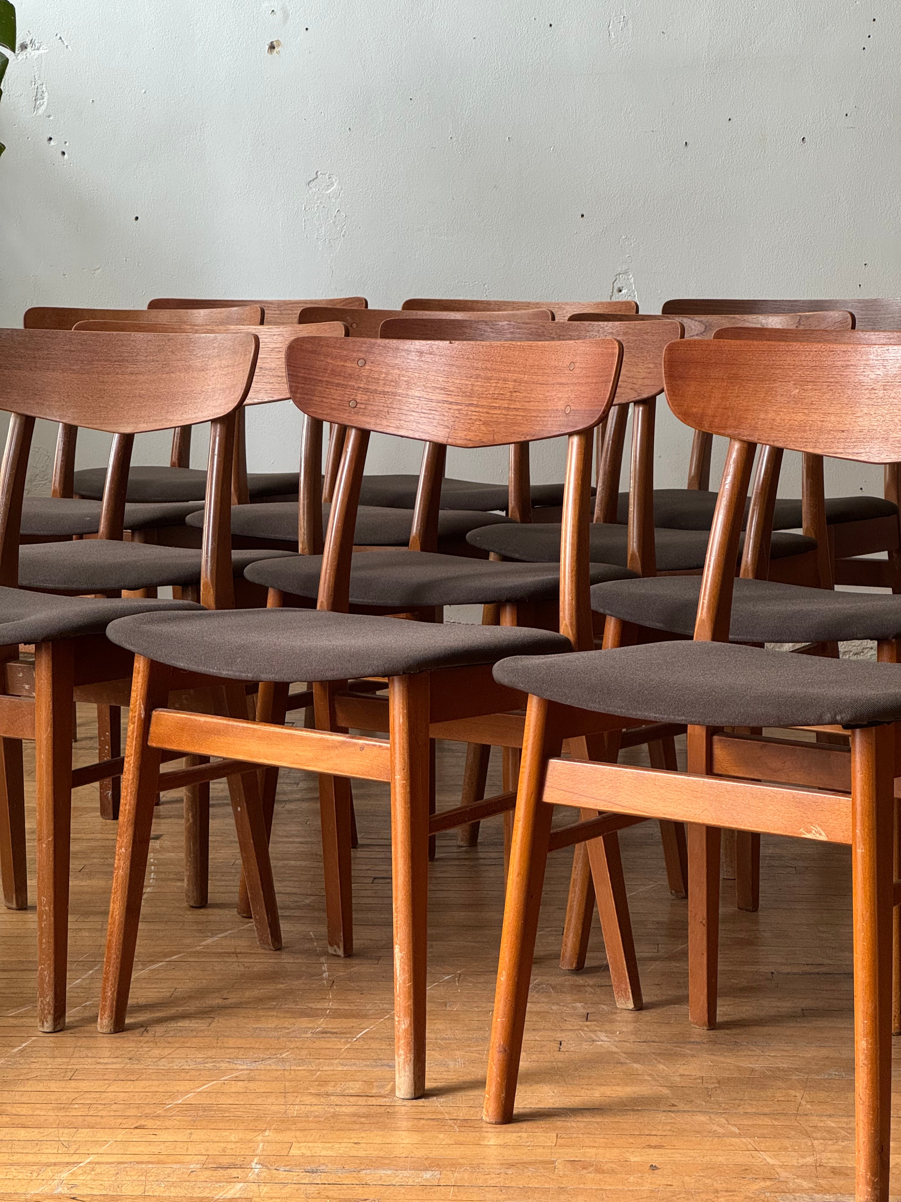 Teak & Beech Farstrup Møbler Dining Chairs - 12 Available #239784