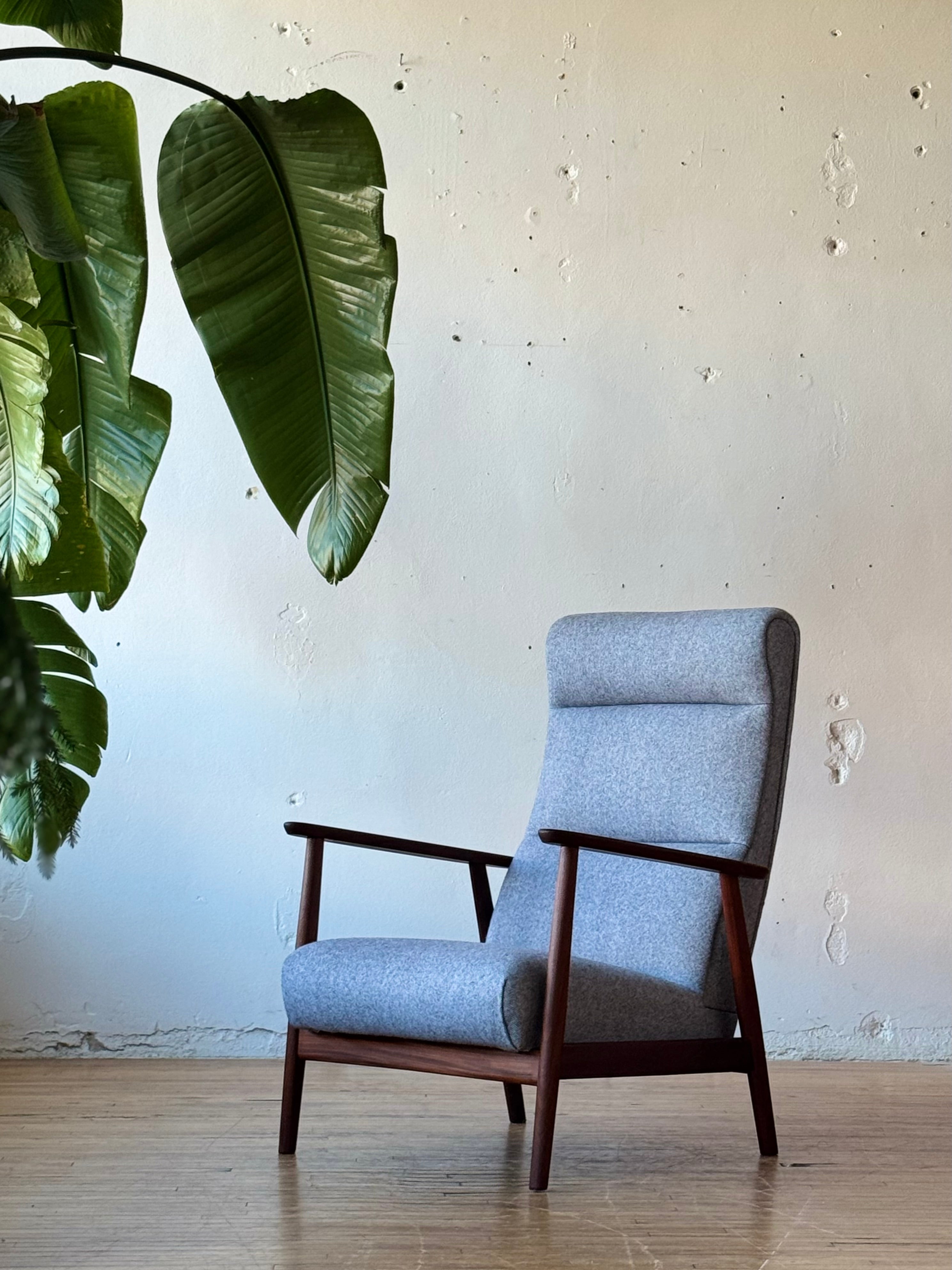 Danish Modern Lounge Chair in Teak/Wool