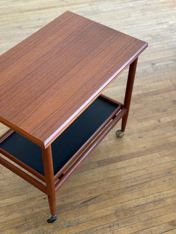 Danish Flip Top Bar / Tea Cart in Teak by Grete Jalk