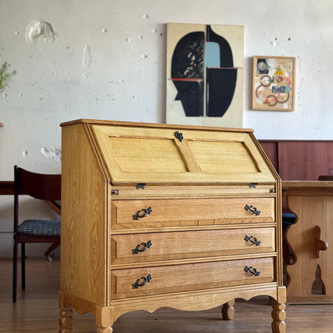 Oak Secretary Desk in the Style of Henning Kjaernulf #27