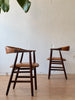 Danish Modern Side Chairs in Teak and Leather