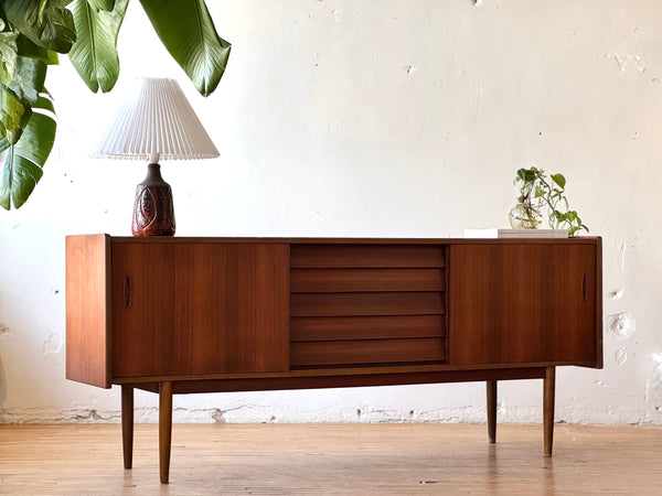 Mid-Century / Danish Modern Walnut Sideboard / Credenza Designed By Nils Jonsson For Troeds