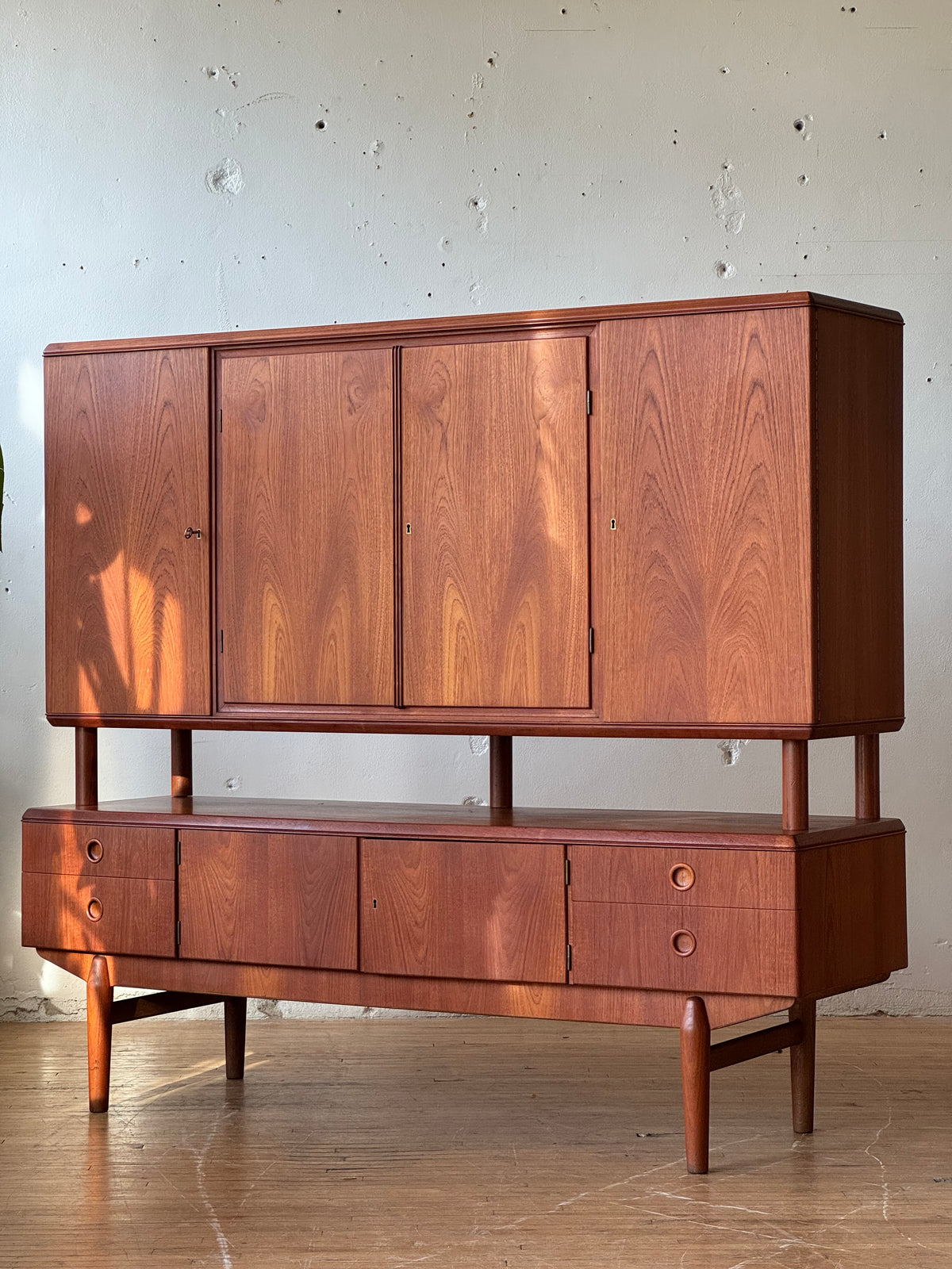 Danish Modern Highboard in Teak
