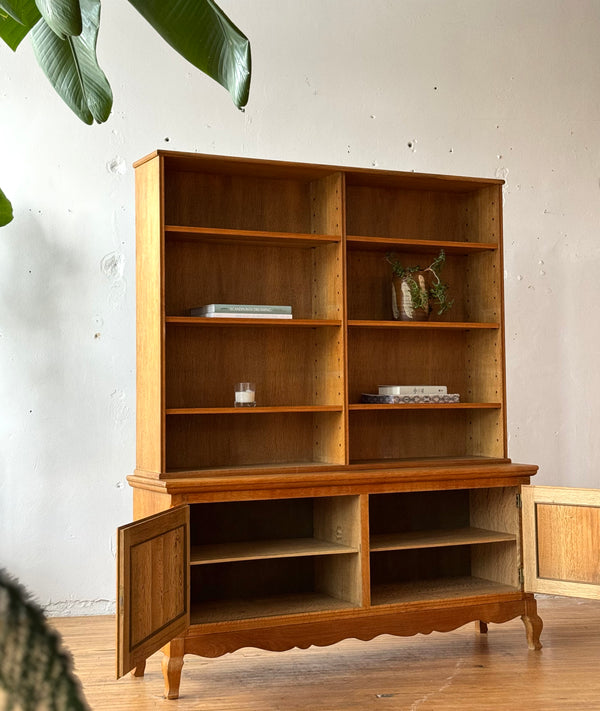 Danish Wall Unit / Bookshelf / Sideboard In Oak Attributed To Henning Kjaernulf