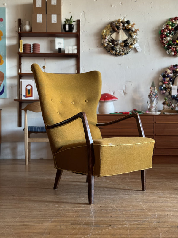 1940’s Danish Wingback Lounge Chair in Oak #20
